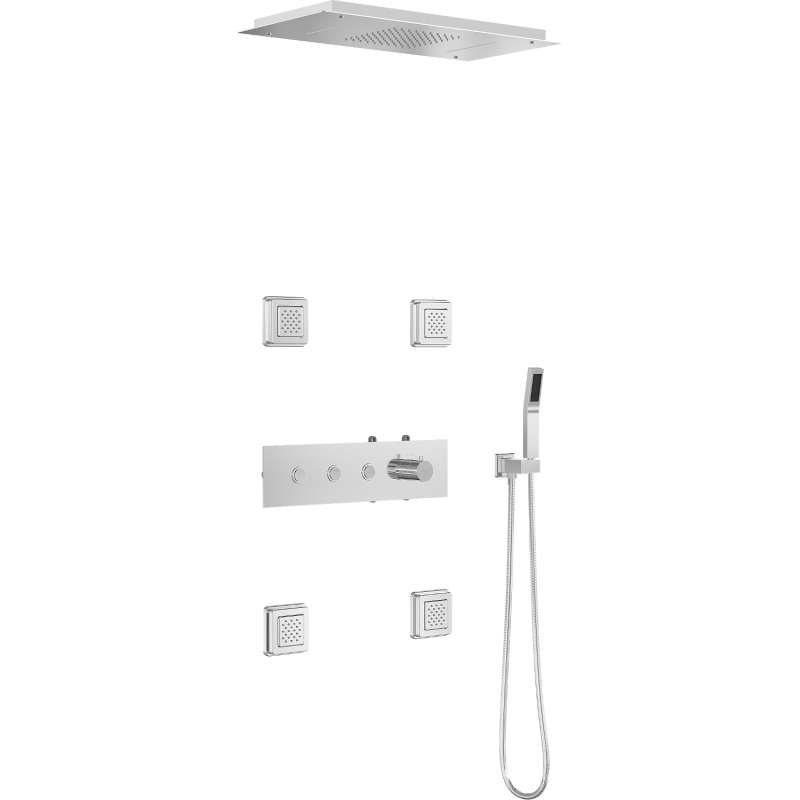 Mexen Soler concealed shower set, chrome - 7601-04-00