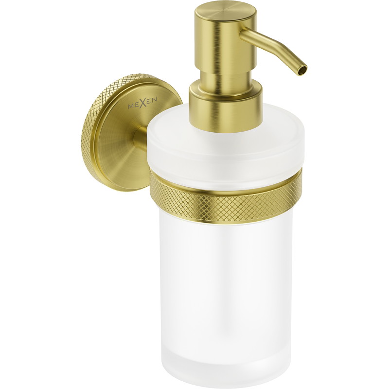 Mexen Gravo soap dispenser, brushed gold - 70A93058-55