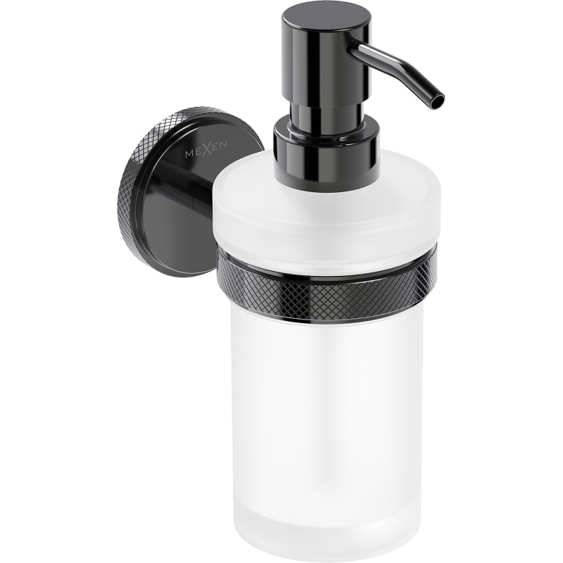 Mexen Gravo soap dispenser, black chrome - 70A93058-73
