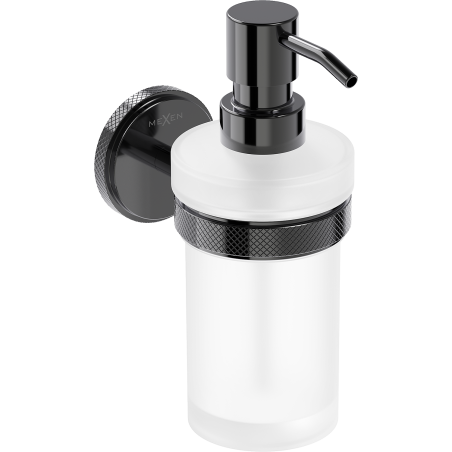 Mexen Gravo soap dispenser, black chrome - 70A93058-73