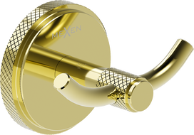 Mexen Gravo double towel hook, gold - 70A93012-50