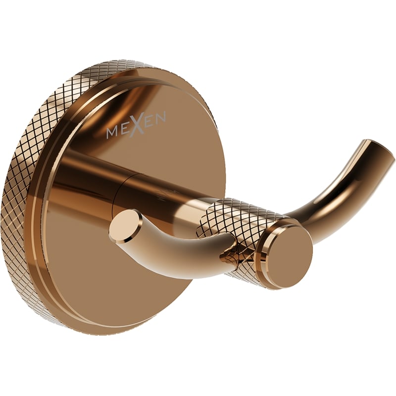 Mexen Gravo double towel hook, rose gold - 70A93012-60