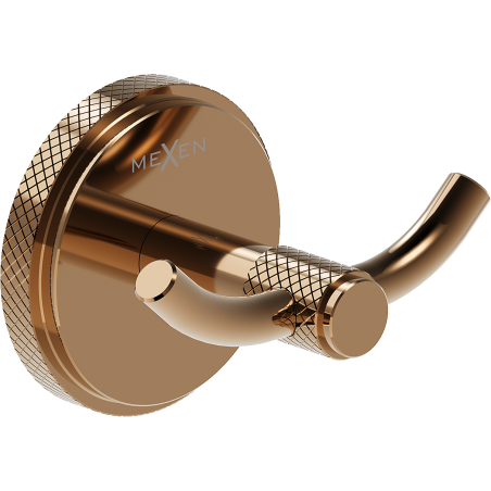 Mexen Gravo double towel hook, rose gold - 70A93012-60
