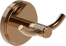 Mexen Gravo double towel hook, rose gold - 70A93012-60