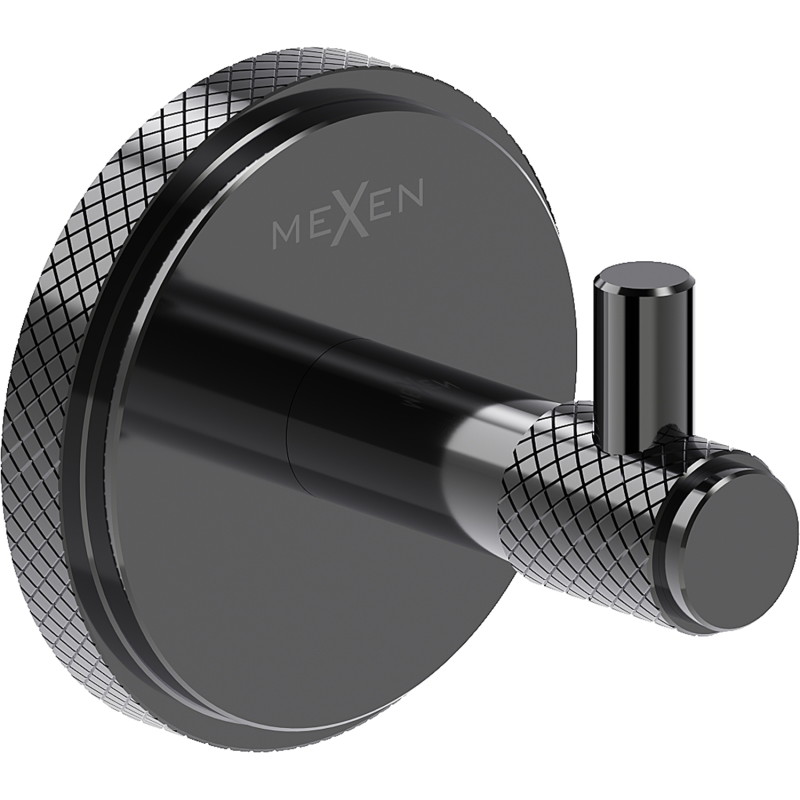 Mexen Gravo towel hook, black chrome - 70A93011-73