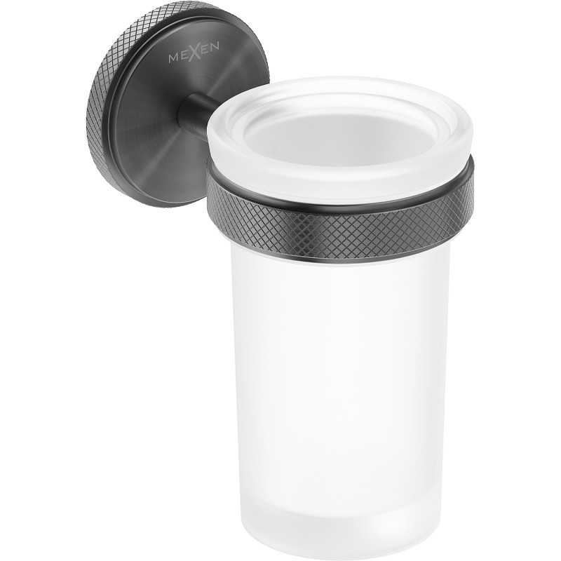 Mexen Gravo toothbrush holder, brushed gun gray - 70A93051-66