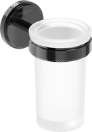 Mexen Gravo toothbrush holder, black chrome - 70A93051-73