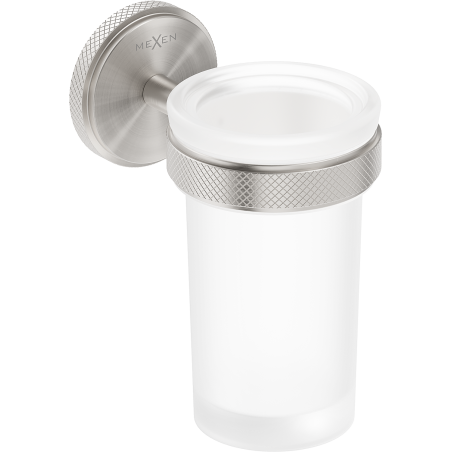 Mexen Gravo toothbrush holder, brushed nickel - 70A93051-97