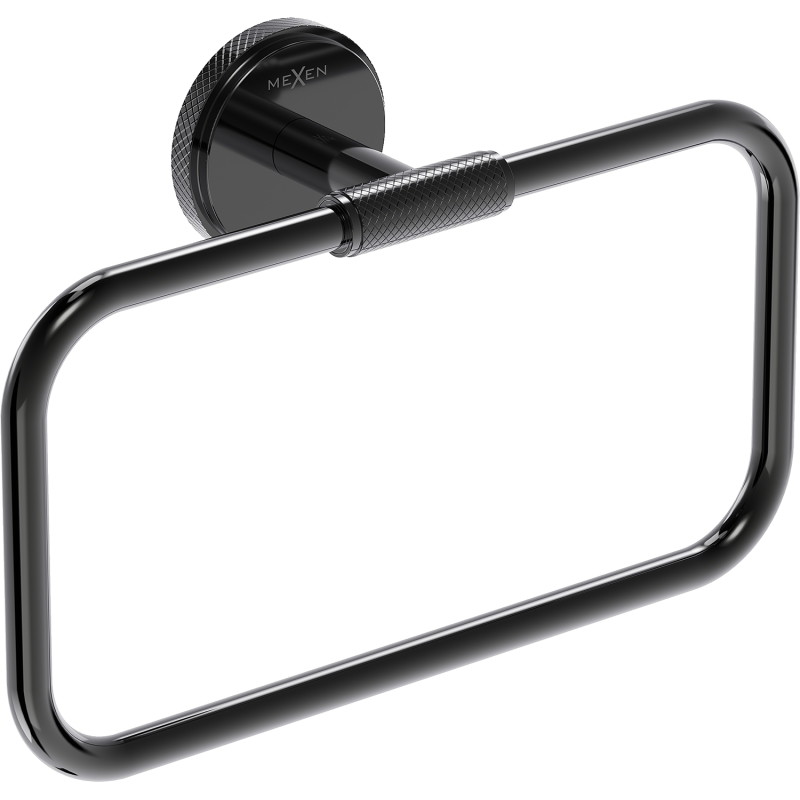 Mexen Gravo towel rack, black chrome - 70A93031-73