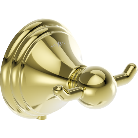 Mexen Lusso double towel hook, gold - 70A16812-50