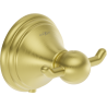 Mexen Lusso double towel hook, brushed gold - 70A16812-55