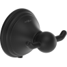 Mexen Lusso double towel hook, black - 70A16812-70