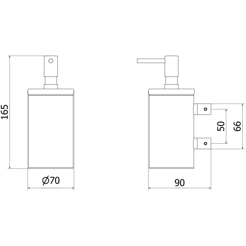 Mexen Loop soap dispenser, brushed gold - 70A71058-55