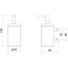 Mexen Loop soap dispenser, black chrome - 70A71058-73