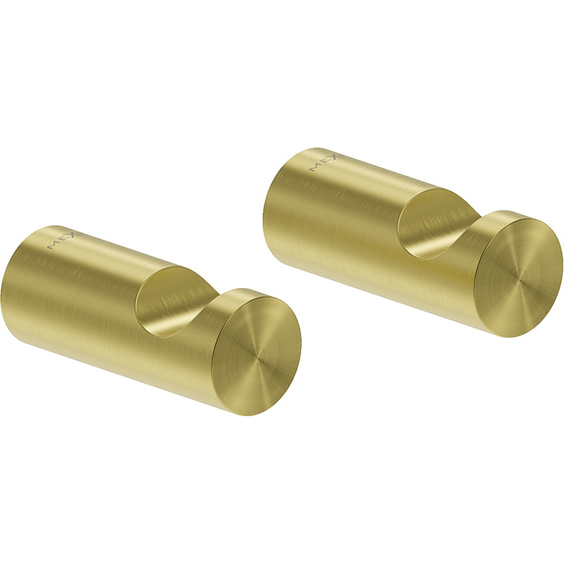 Mexen Loop towel hook (2 pcs), brushed gold - 70A71010-55