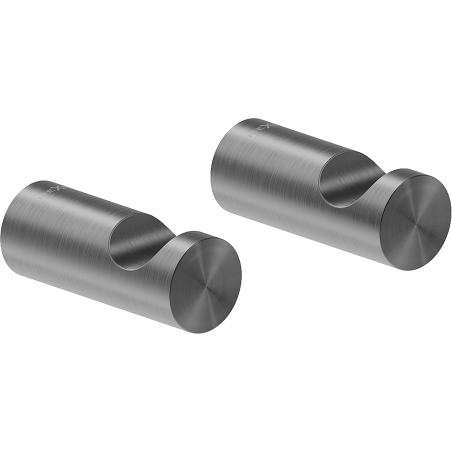 Mexen Loop towel hook (2 pcs), brushed gun gray - 70A71010-66