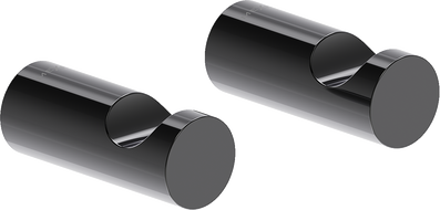 Mexen Loop towel hook (2 pcs), black chrome - 70A71010-73