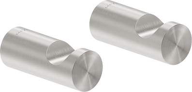 Mexen Loop towel hook (2 pcs), brushed nickel - 70A71010-97