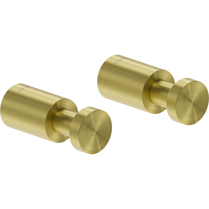 Mexen Loop towel hook (2 pieces), brushed gold - 70A71011-55