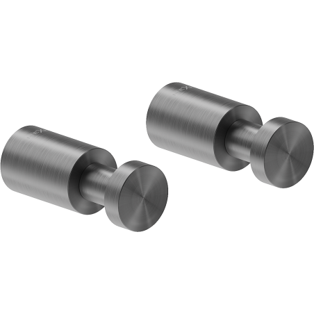 Mexen Loop towel hook (2 pcs), brushed gun gray - 70A71011-66