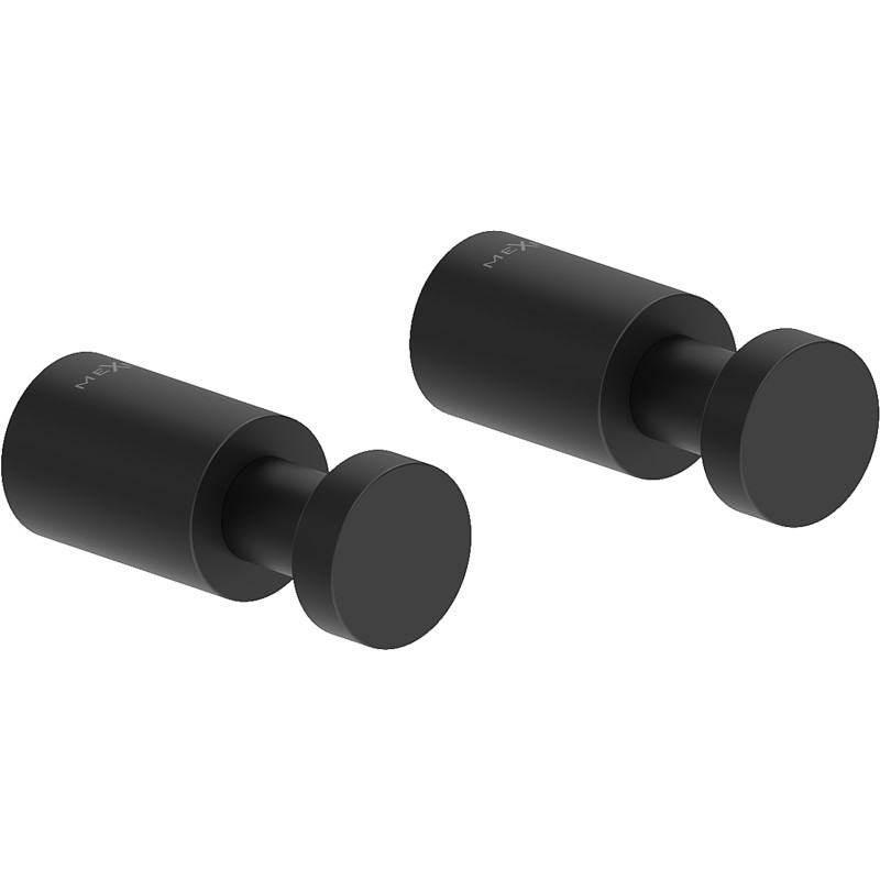 Mexen Loop towel hook (2 pcs), black - 70A71011-70