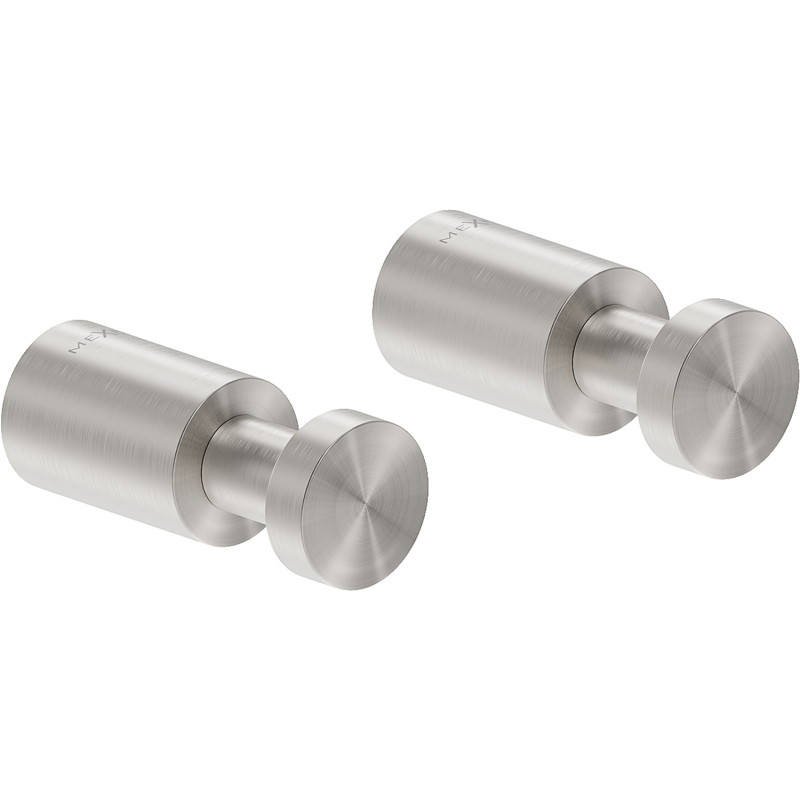 Mexen Loop towel hook (2 pcs), brushed nickel - 70A71011-97