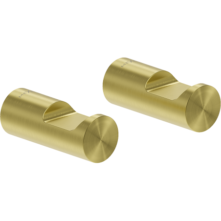 Mexen Loop towel hook (2 pieces), brushed gold - 70A71012-55