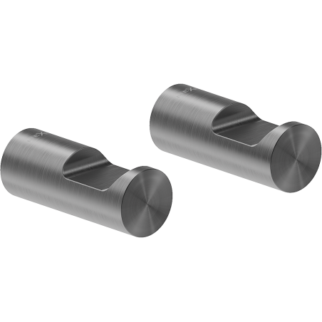 Mexen Loop towel hook (2 pcs), brushed gun gray - 70A71012-66