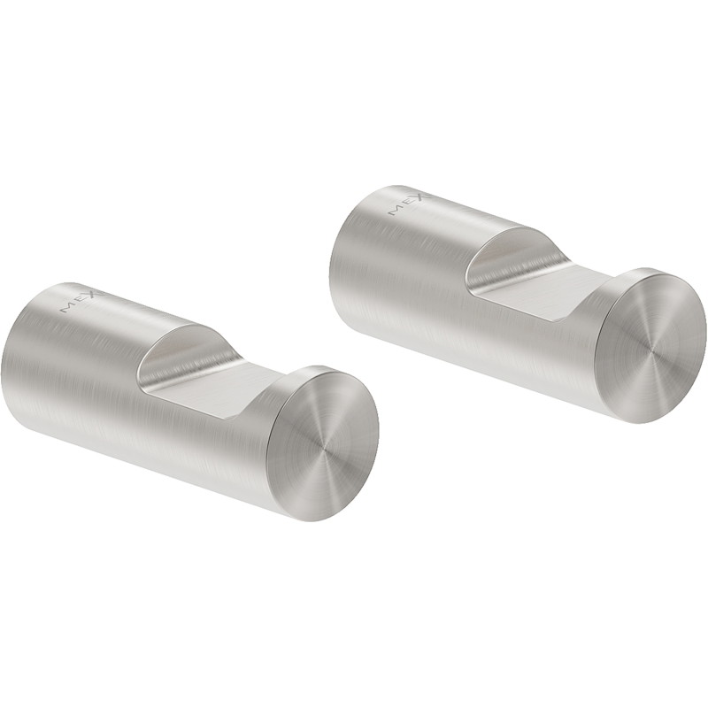 Mexen Loop towel hook (2 pcs), brushed nickel - 70A71012-97