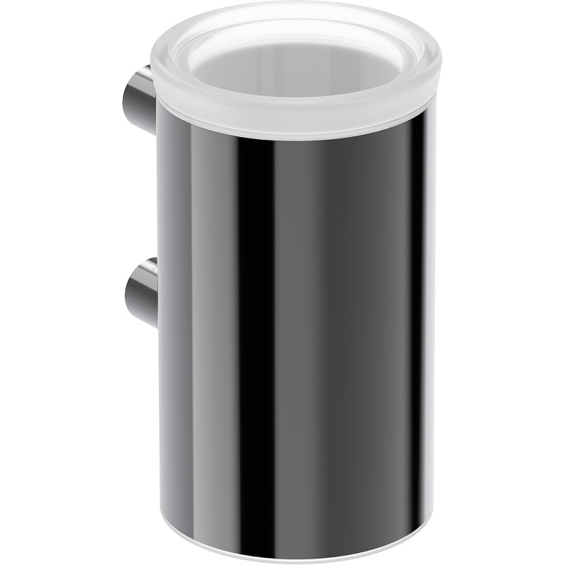 Mexen Loop toothbrush holder, black chrome - 70A71051-73