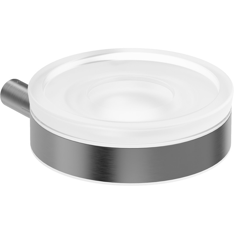 Mexen Loop soap dish, gun gray brushed - 70A71055-66