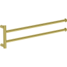 Mexen Loop double swivel towel rack, brushed gold - 70A71049-55