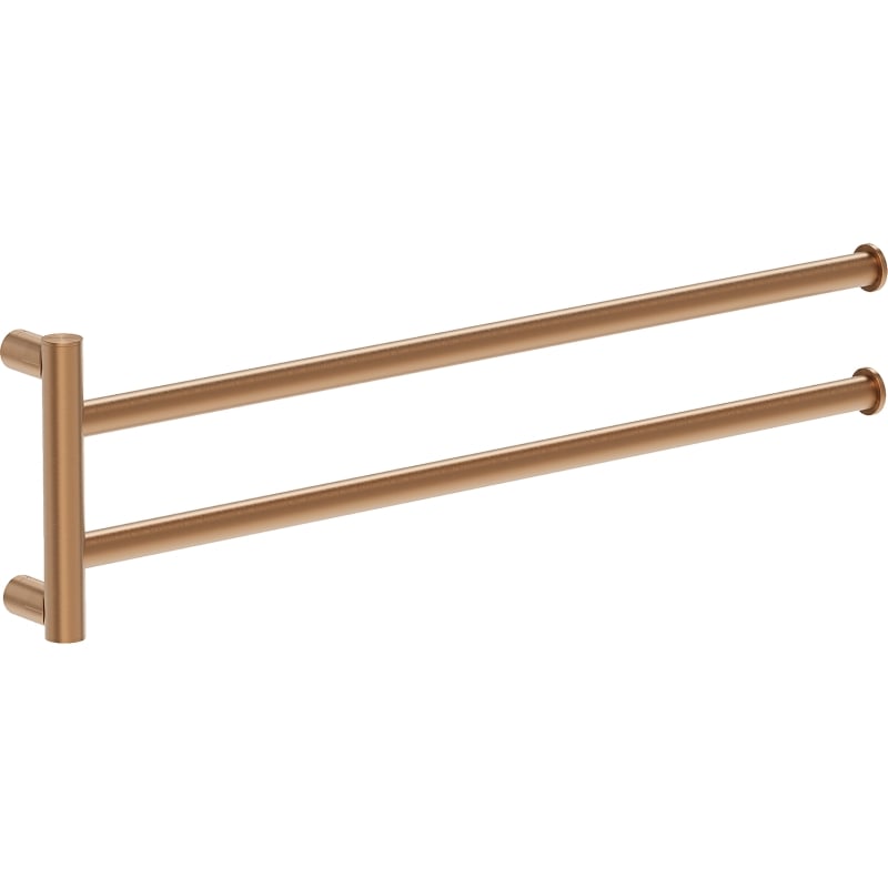 Mexen Loop double swivel towel rack, brushed copper - 70A71049-65