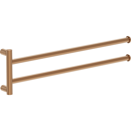 Mexen Loop double swivel towel rack, brushed copper - 70A71049-65