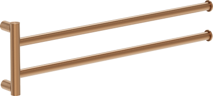 Mexen Loop double swivel towel rack, brushed copper - 70A71049-65