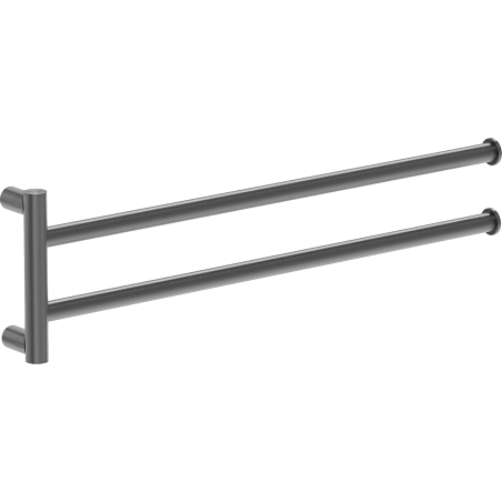 Mexen Loop double swivel towel rack, brushed gun gray - 70A71049-66