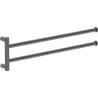 Mexen Loop double swivel towel rack, brushed gun gray - 70A71049-66