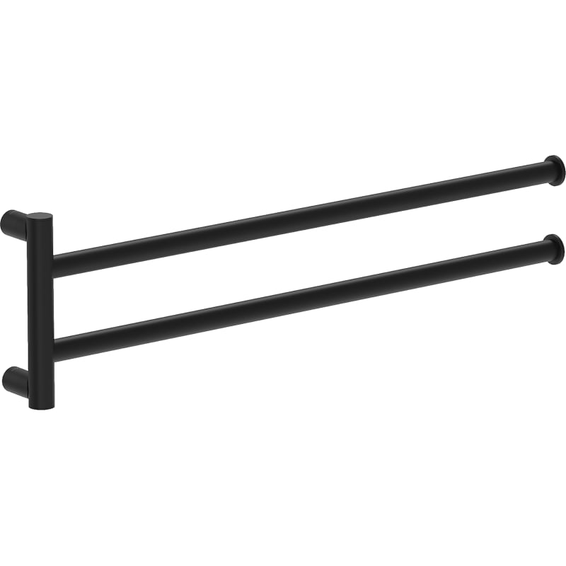 Mexen Loop double swivel towel rack, black - 70A71049-70