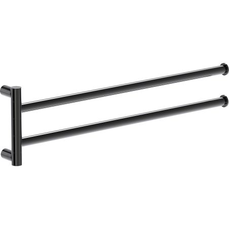 Mexen Loop double swivel towel rack, black chrome - 70A71049-73