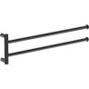 Mexen Loop double swivel towel rack, black chrome - 70A71049-73