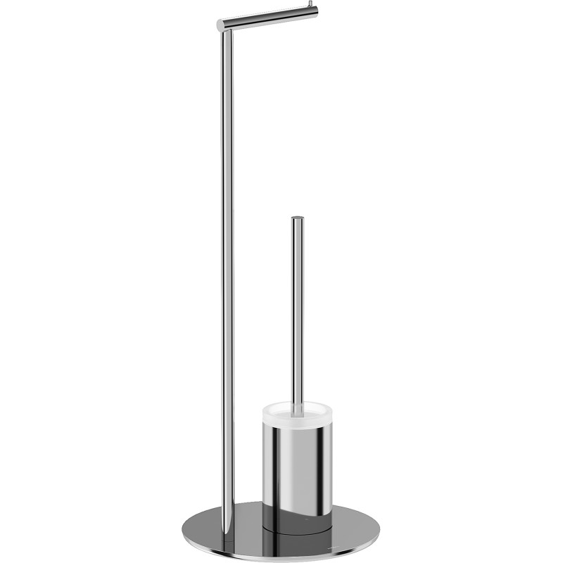 Mexen Loop standing toilet brush with paper holder, chrome - 70A71095-00