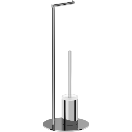 Mexen Loop standing toilet brush with paper holder, chrome - 70A71095-00