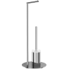 Mexen Loop standing toilet brush with paper holder, chrome - 70A71095-00