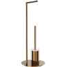 Mexen Loop standing toilet brush with paper holder, rose gold - 70A71095-60