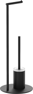 Mexen Loop standing toilet brush with paper holder, black - 70A71095-70