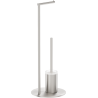 Mexen Loop standing toilet brush with paper holder, brushed nickel - 70A71095-97