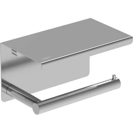 Mexen Loop toilet paper holder with shelf, chrome - 70A71022-00