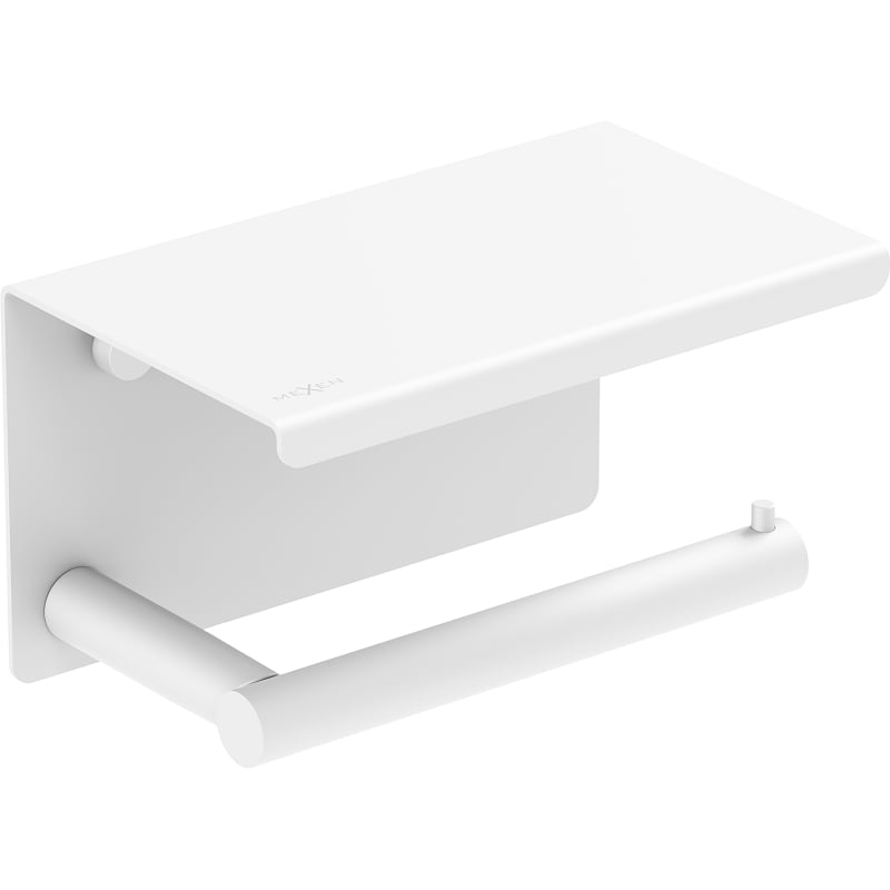 Mexen Loop toilet paper holder with shelf, white - 70A71022-20