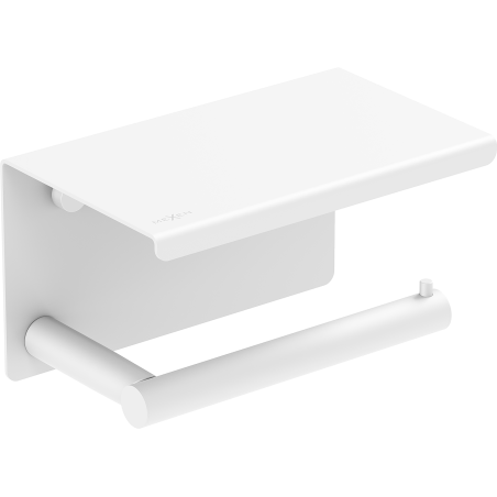 Mexen Loop toilet paper holder with shelf, white - 70A71022-20