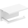 Mexen Loop toilet paper holder with shelf, white - 70A71022-20